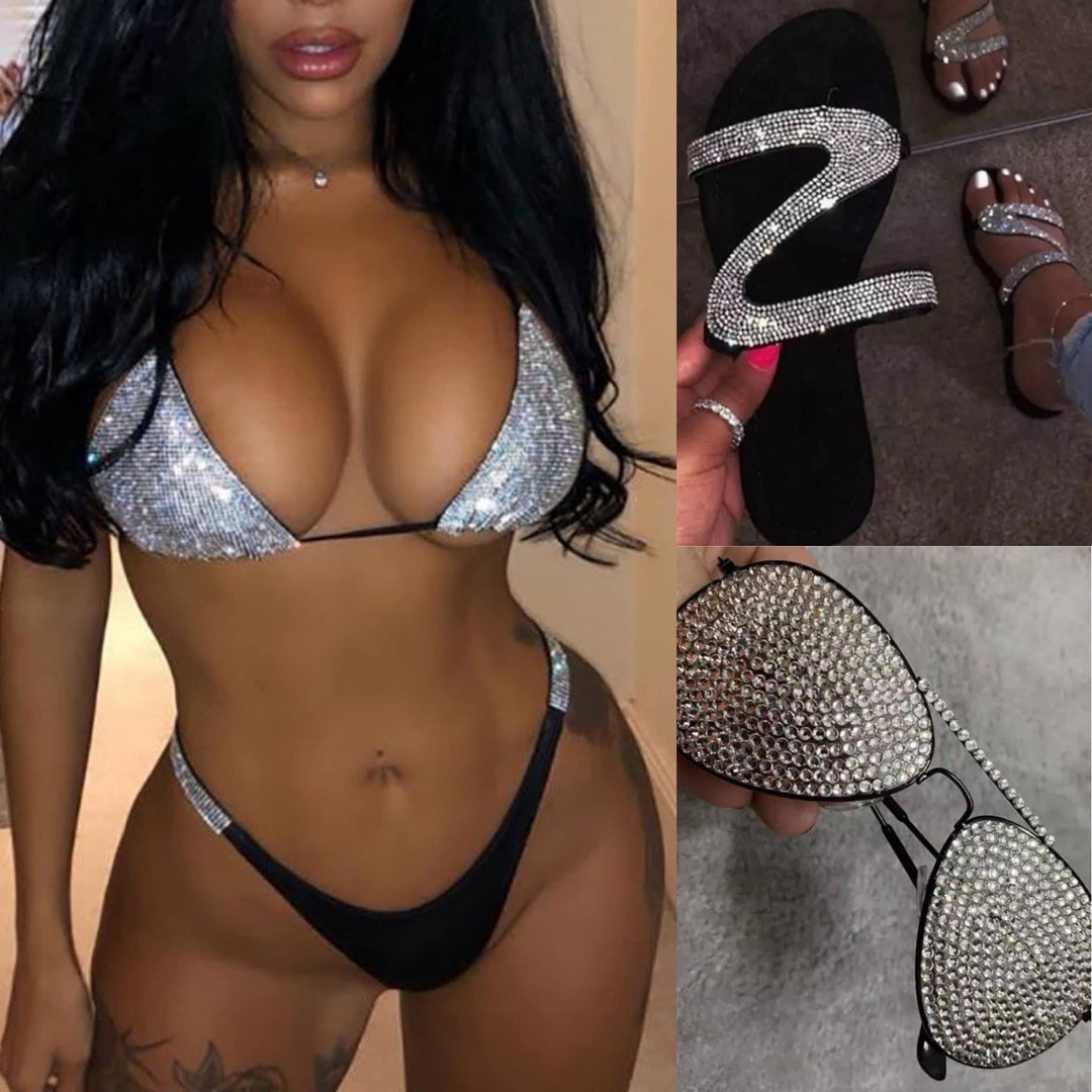Alexandria Rhinestone Bikini Set