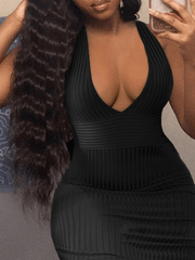 Black Wanda Backless Bodycon