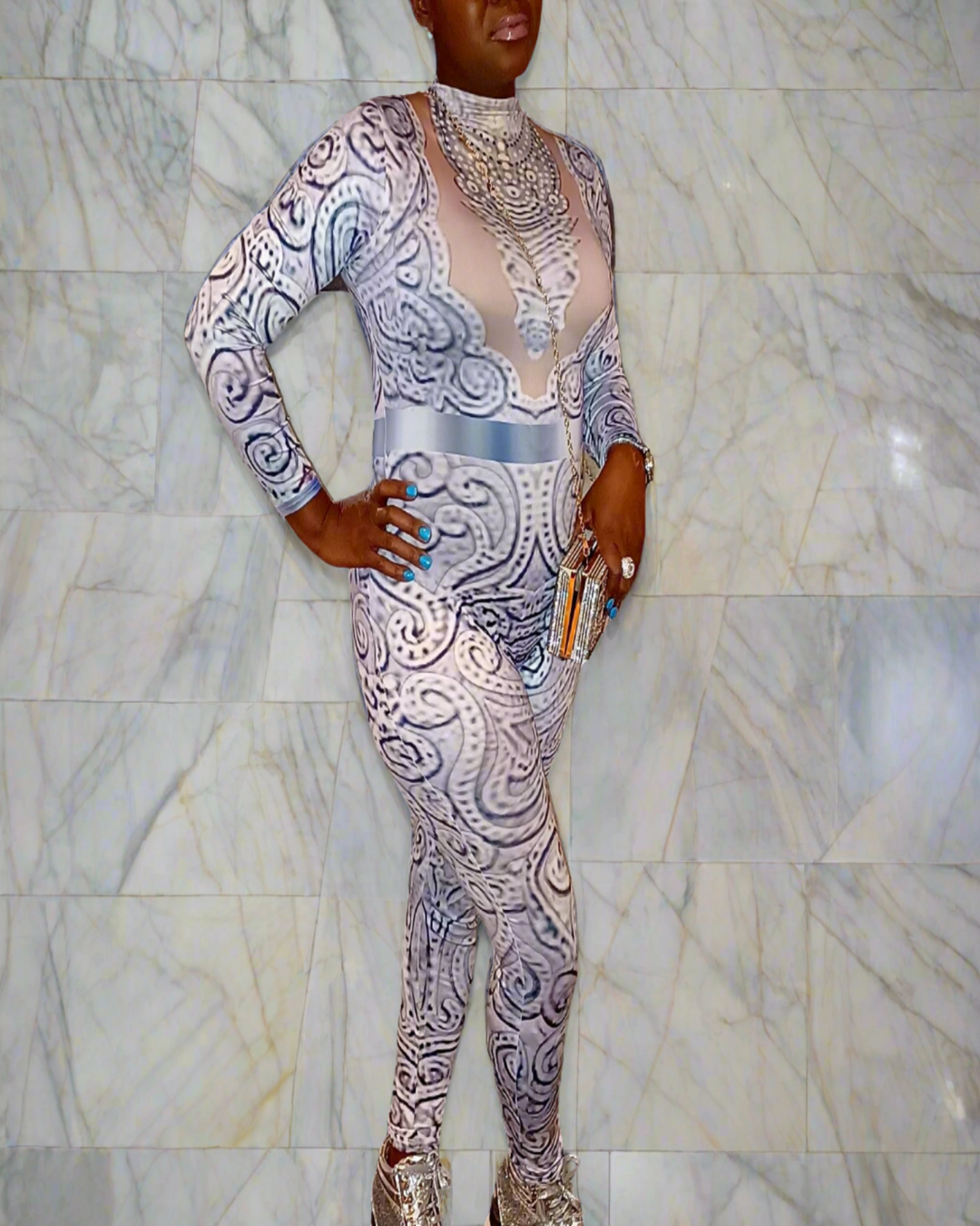 Queen See-through  Jumpsuit