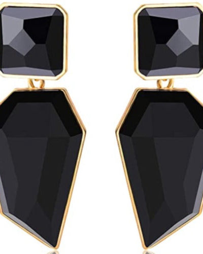 Acrylic Geometric Statement Earrings Stone Crystal Drop Earring Dangle