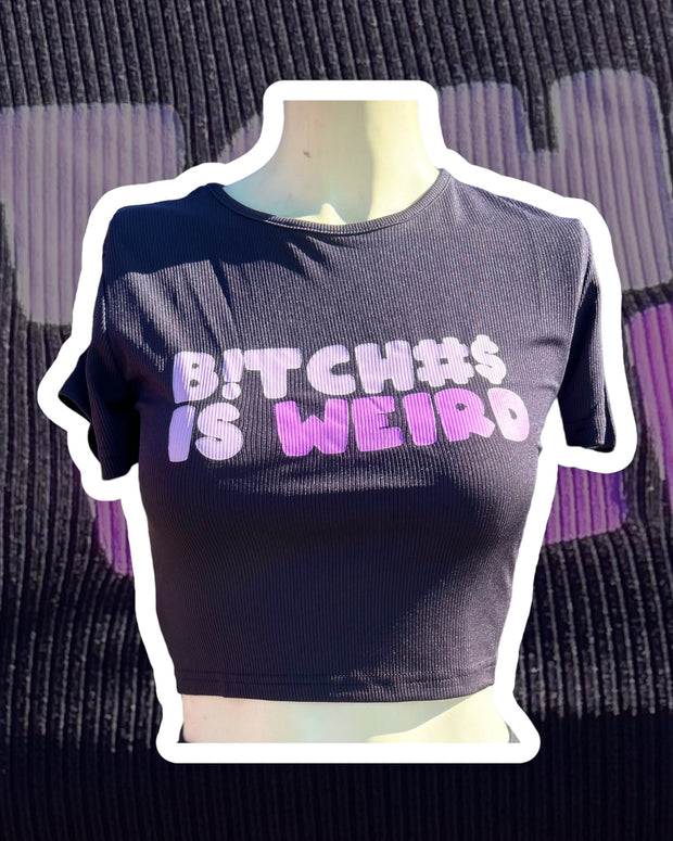 B Is Weird Rib Knit T-shirt