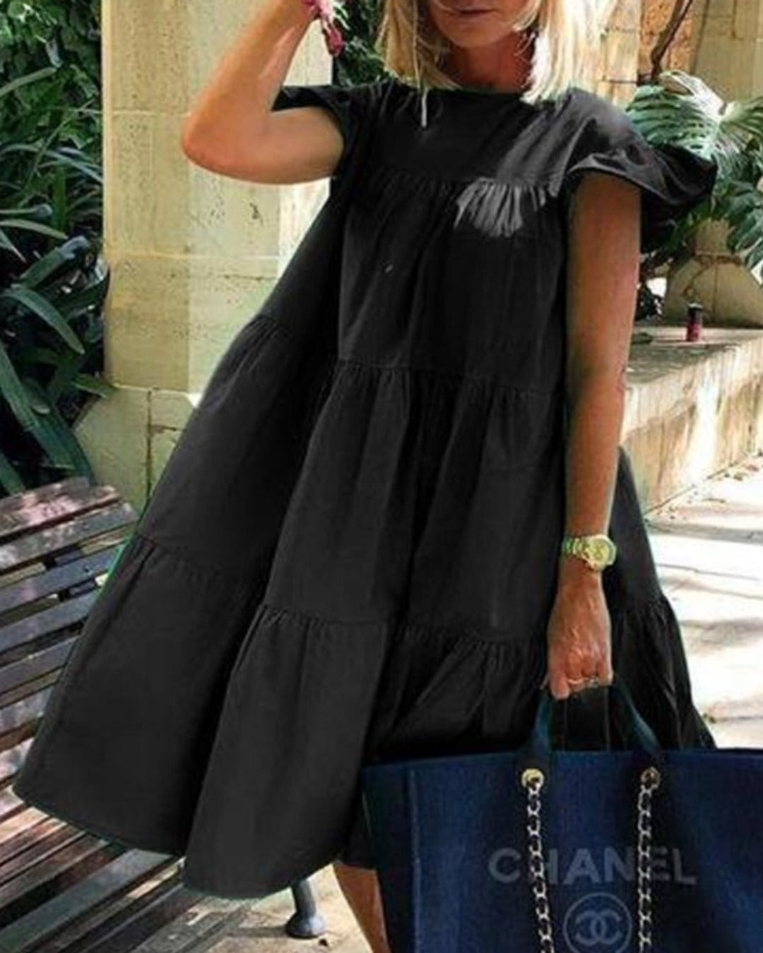 Ngoc Ruffle Design A Line Dress