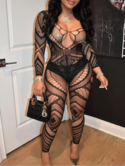 Alizay Lace See-through Jumpsuit
