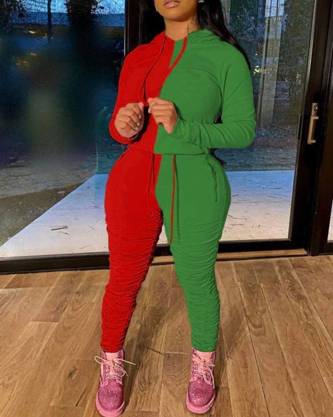 Aaliyah Two Tone Sweatsuit