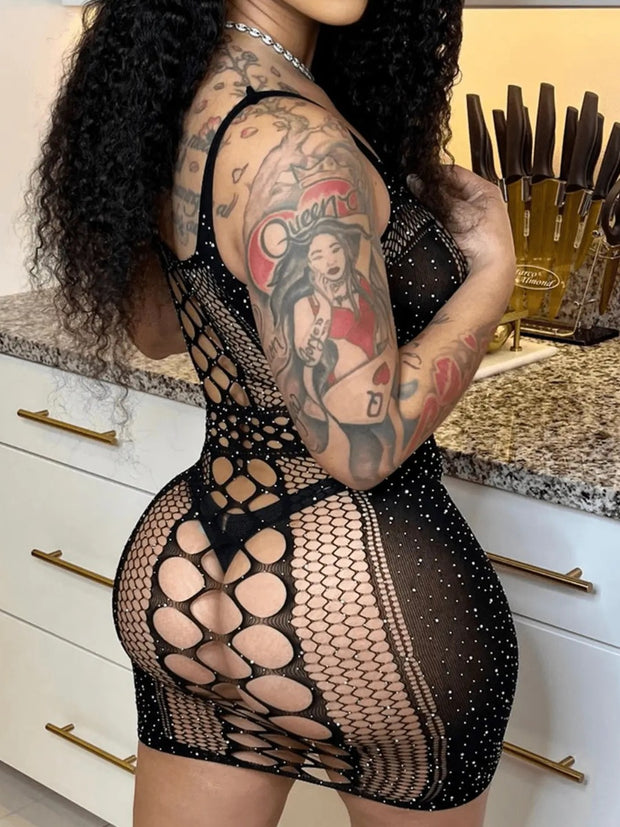 Mesh Bodystocking Lingerie Dress