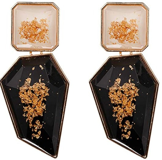 Acrylic Geometric Statement Earrings Stone Crystal Drop Earring Dangle