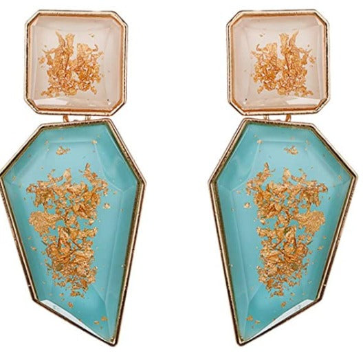 Acrylic Geometric Statement Earrings Stone Crystal Drop Earring Dangle