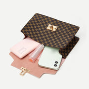 Plaid Patchwork Crossbody Bag